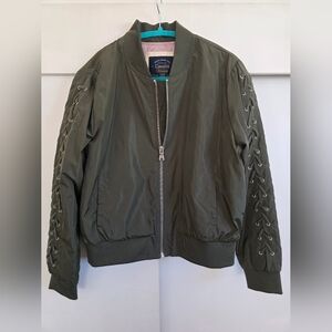 Women's Green Bomber Jacket Size Large